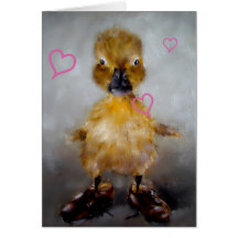 Baby Duck Valentine's Day Card