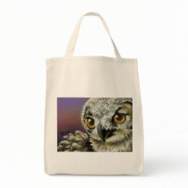 Baby eagle owl canvas bag
