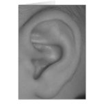 Baby Ear (with text) Greeting Cards
