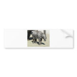 baby elephant 2 bumper stickers