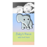 Baby Elephant Announcement Photo Cards