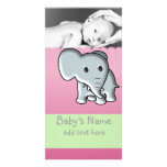 Baby Elephant Announcement Photo Greeting Card