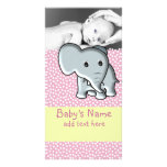 Baby Elephant Announcement Photo Greeting Card