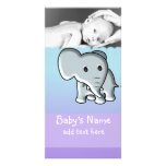 Baby Elephant Announcement Picture Card