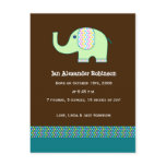 Baby Elephant Announcement Postcards