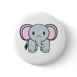 Baby Elephant Pinback Button