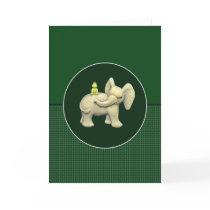 Baby Elephant & Frog Greeting Card