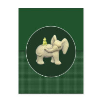 Baby Elephant & Frog Postcard