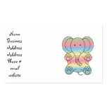 Baby elephant in rainbow pastel rectangular stickers