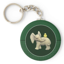 Baby Elephant & Yellow Duck keychains