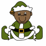 Baby Elf Ornament - African American photo sculptures