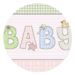 Baby- Envelope Seals: Sweet Baby Collection Round Sticker