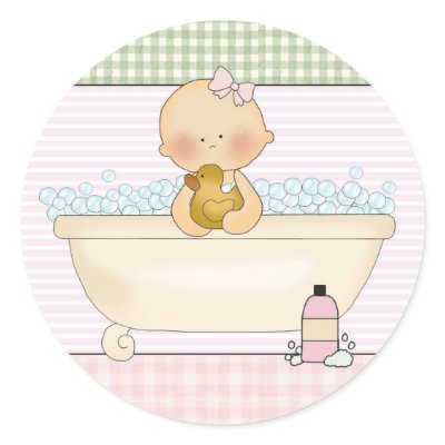 Baby- Envelope Seals: Sweet Baby Collection Round Sticker by LifeOverHere