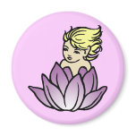 Baby Faerie in Lotus blossom Magnet