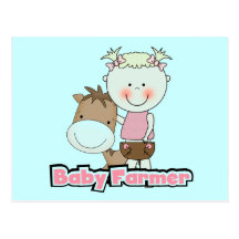 Baby Farmer With Horse Tshirts and Gifts Postcards