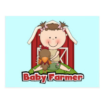 Baby Farmer With Rooster Tshirts and Gifts Postcard