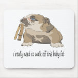 Baby Fat Bulldog Design Mouse Pads