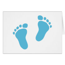 Baby feet greeting card