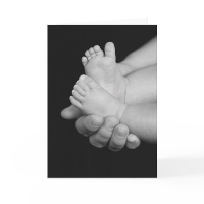 Baby Feet & Daddy's Hand Father's Day Card by TheHolidayEdge