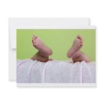 Baby feet personalized invitation