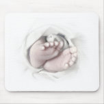 baby feet pencil sketch mousepads