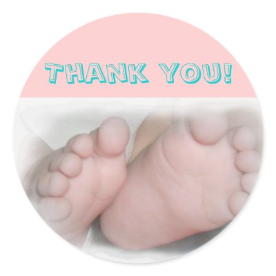 Baby Feet -Thank you! Sticker by sharpcreations
