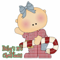 baby first christmas baby girl cut out