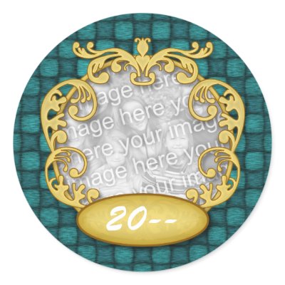 Baby First Christmas Blue Checkers by OrangeBirdDesigns