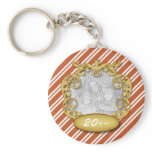 Baby First Christmas Candy Cane Stripes keychains