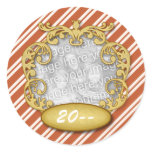 Baby First Christmas Candy Cane Stripes stickers
