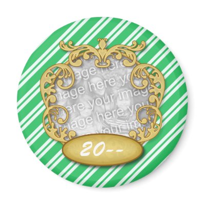 Baby First Christmas Green Candy Cane Stripes by OrangeBirdDesigns