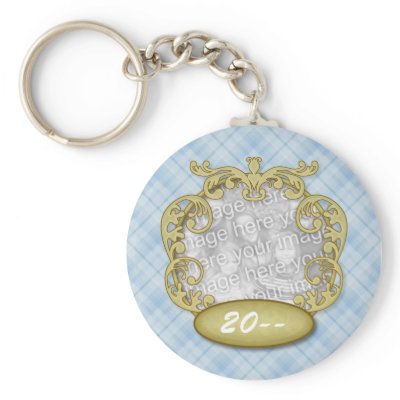 Baby First Christmas Light Blue Plaid by OrangeBirdDesigns