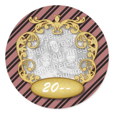 Baby First Christmas Maroon Black Stripes by OrangeBirdDesigns