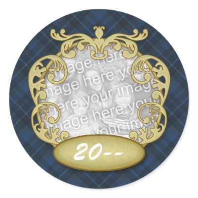 Baby First Christmas Navy Blue Plaid by OrangeBirdDesigns