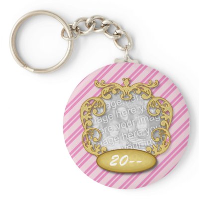 Baby First Christmas Pink Candy Cane Stripes by OrangeBirdDesigns