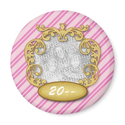 Baby First Christmas Pink Candy Cane Stripes by OrangeBirdDesigns