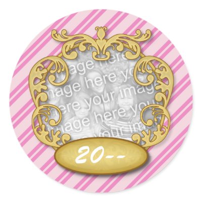 Baby First Christmas Pink Candy Cane Stripes by OrangeBirdDesigns