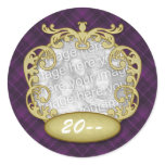 Baby First Christmas Purple Plaid stickers