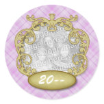 Baby First Christmas Purple Plaid stickers