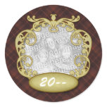 Baby First Christmas Red Plaid stickers