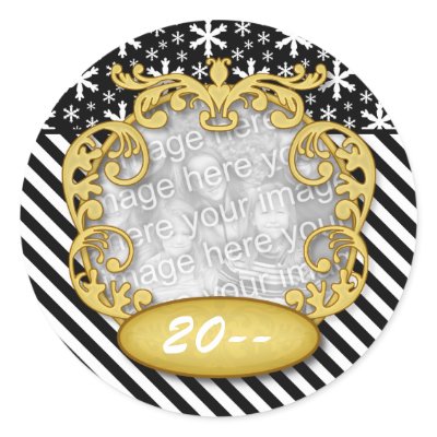 Baby First Christmas Snowflake Stripe Black White by OrangeBirdDesigns
