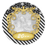 Baby First Christmas Snowflake Stripe Black White stickers