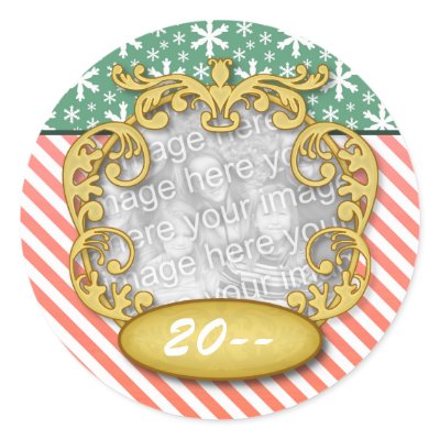Baby First Christmas Snowflake Stripe Red Green by OrangeBirdDesigns