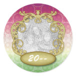 Baby First Chritmas Red Green Yellow Dots stickers