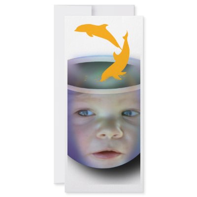 Baby Fish Bowl Personalized Rack Card by 50thbirthdaygifts