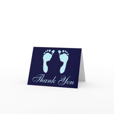 Baby Footprints (Boy) Cards by GraphiXPhun