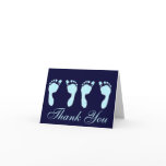 Baby Footprints (Boy Twins) Greeting Card
