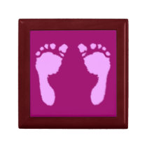 Baby Footprints (Girl) Keepsake Box