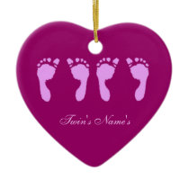 Baby Footprints (Girl Twins) (Doorhanger)