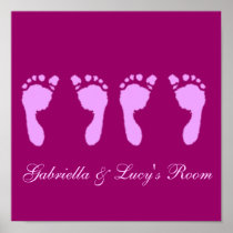 Baby Footprints (Girl Twins)
